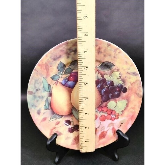 I Godinger & Co Salad Plates Set of 4 Assorted Fruit Floral Motifs Amalfi Boho - Picture 6 of 6